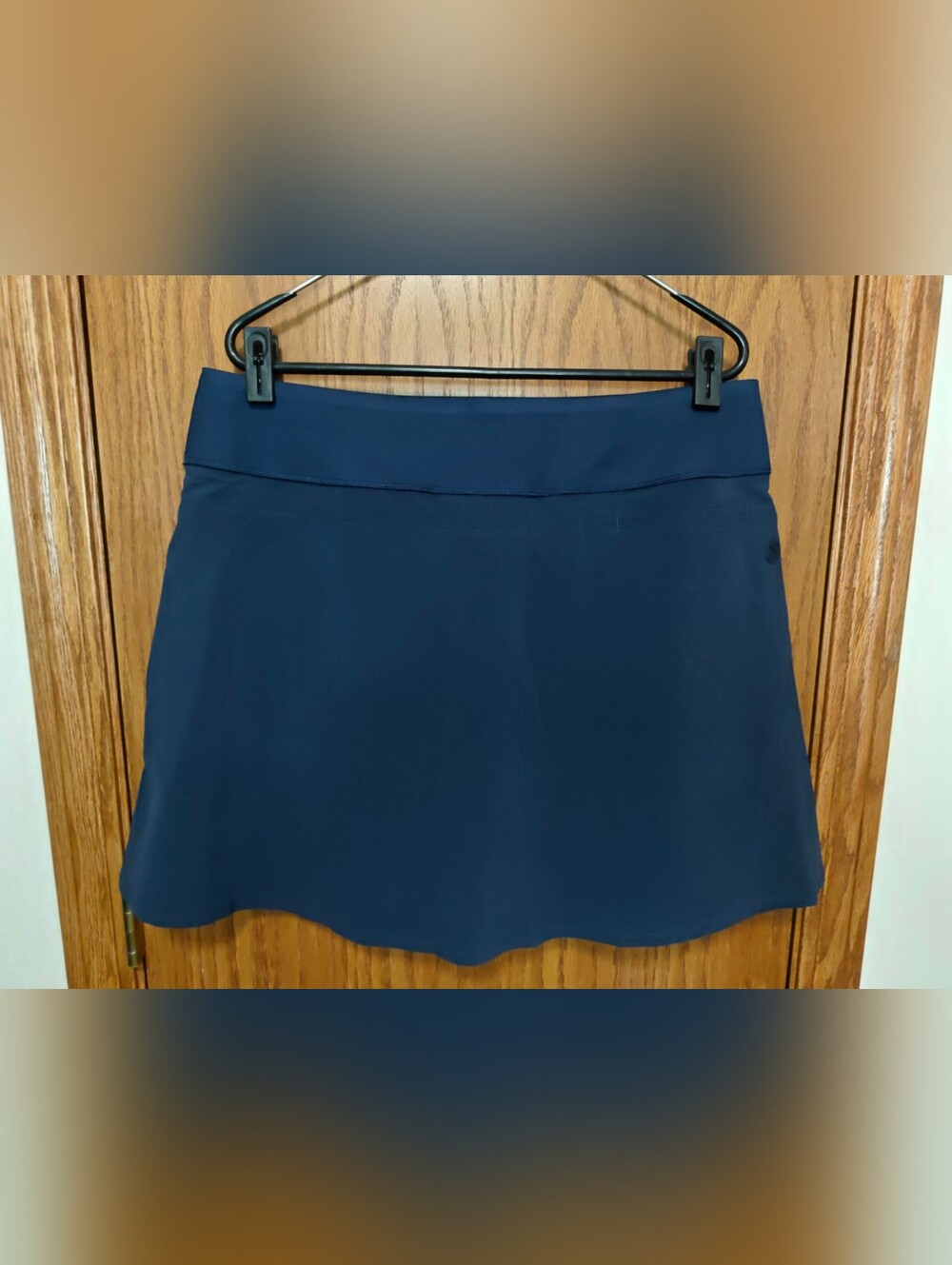 Puma Navy Elastic Waist Mini Skirt with Built In Shorts, Size L - Picture 7 of 7
